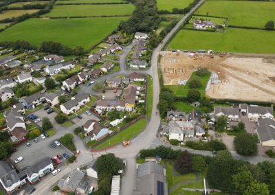 A birds eye view of groundworks at Halwell Juntion