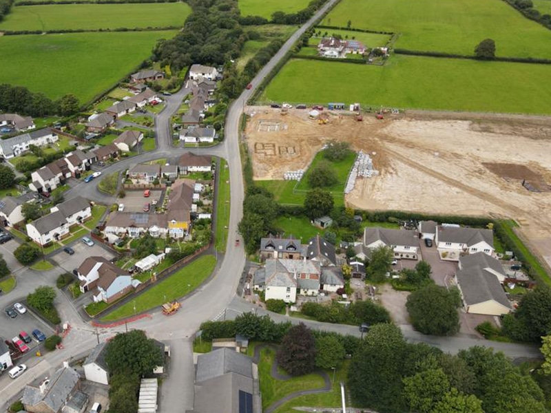 A birds eye view of the Halwill Junction area