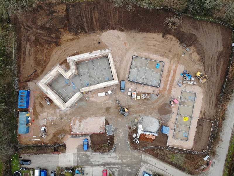 Widdecombe groundworks birds eye view